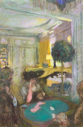 La partie de whist chez Marcelle Aron by 
																	Edouard Vuillard