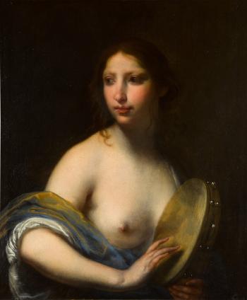 Lady with a tambourine, the Muse Erato by 
																	Francesco Furini