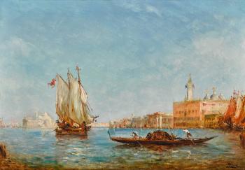 La Lagune de Venise by 
																	Felix Ziem