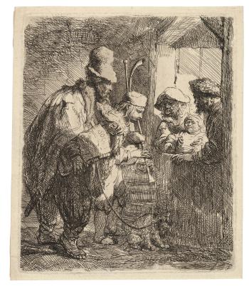 The Strolling Musicians by 
																	Rembrandt Harmensz van Rijn