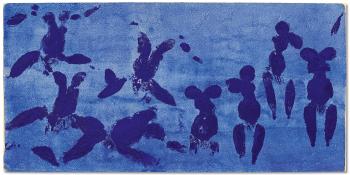 Anthropomtrie de lpoque bleue, (ANT 124) (Anthropometry of the Blue Period), (ANT 124)) by 
																	Yves Klein