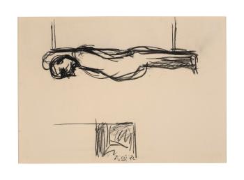 Mann im Bett (Man in Bed) by 
																	Georg Baselitz