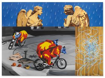 Angels in the Rain by 
																	David Salle