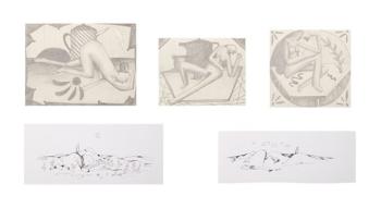 Group of 5 drawings by 
																	Nicolas Party