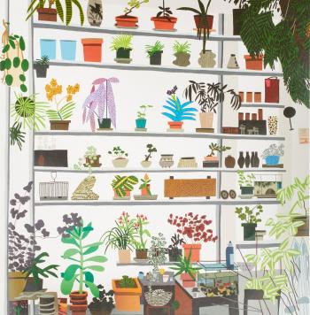 Large Shelf Still Life by 
																	Jonas Wood
