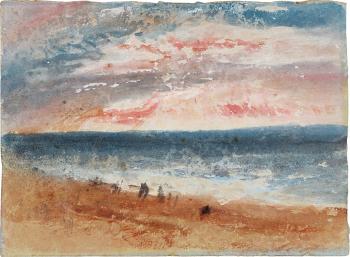 Figures on a beach at Margate, Kent by 
																	Joseph Mallord William Turner