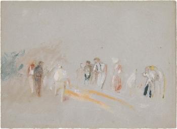 Figures on the Beach at Margate, Kent by 
																	Joseph Mallord William Turner