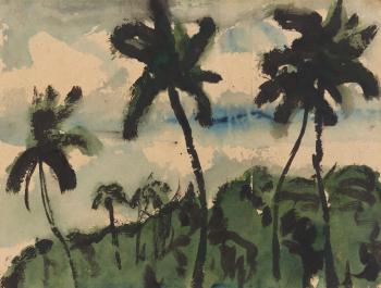 Palmen in der Sdsee by 
																	Emil Nolde