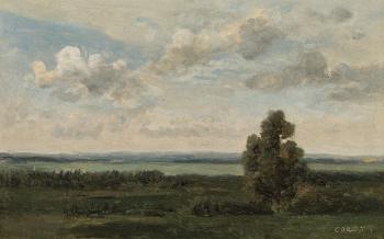 Plaines Orlanaises by 
																	Jean Baptiste Camille Corot