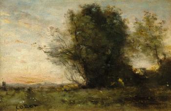Fracheurs du soir by 
																	Jean Baptiste Camille Corot