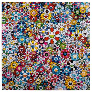 Flowers with Smiley Faces by 
																	Takashi Murakami