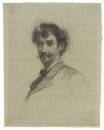 Portrait of James McNeill Whistler by 
																	Paul Adolphe Rajon