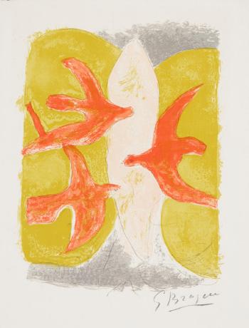 One Plate, from Descente aux enfers by 
																	Georges Braque