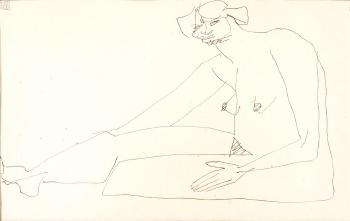 Seated Woman by 
																	Henri Gaudier-Brzeska