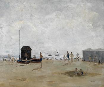 Children on the Beach by 
																	Campbell Mellon