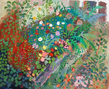 Begonias and Artichokes (Painted in 2002) by 
																	Fred Yates