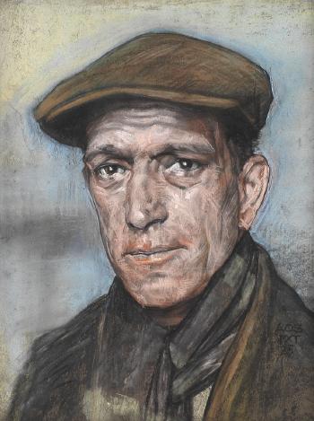 Portrait of a Man Wearing a Cap by 
																	Austin Osman Spare