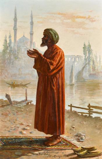 The Prayer by 
																	Leonardo de Mango