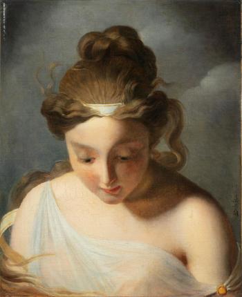 Psyche bringing back the box of beauty to Venus by 
																	Claude Marie Dubufe