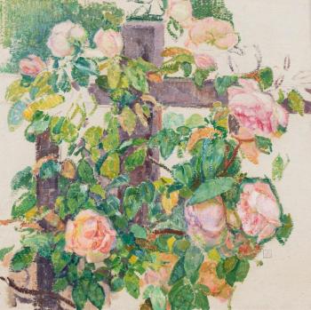 Roses grimpantes by 
																	Theo van Rysselberghe