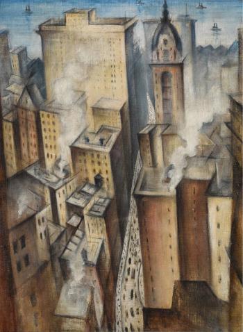 New York from the Woolworth Tower by 
																	Christopher Richard Wynne Nevinson