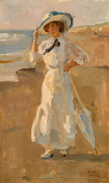 On the beach by 
																	Isaac Israels