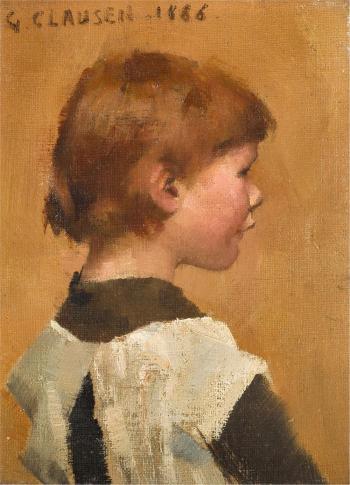 A Girl's Head by 
																	George Clausen