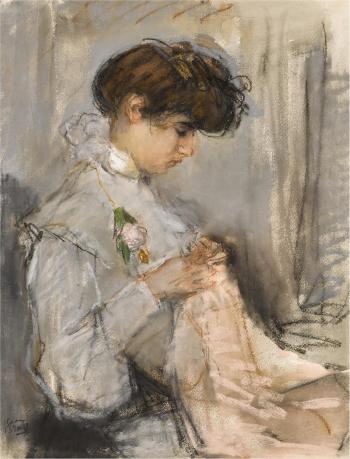 De jonge naaister (The young seamstress) by 
																	Isaac Israels