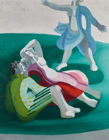 Three Figures on a Lawn by 
																	Alexandra Exter