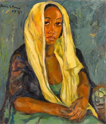 The Yellow Shawl by 
																	Irma Stern