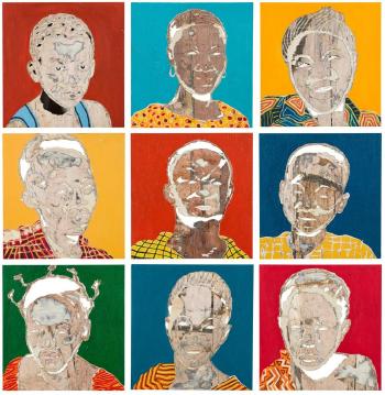 9 Portraits, Kinoct Series, 2011 by 
																	Aime Mpane Enkobo