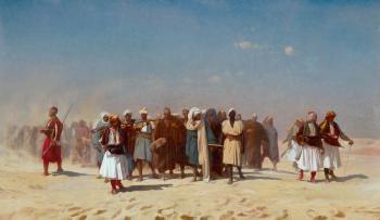 Egyptian Recruits Crossing the Desert by 
																	Jean Leon Gerome