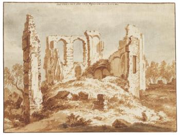 The ruins of the Castle of Egmond by 
																	Abraham Rademaker