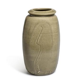 Squared Willow Vase by 
																	Bernard Leach