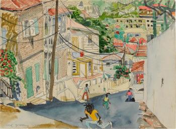 Back Streets, St. Thomas by 
																	Red Grooms
