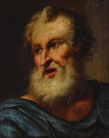 Head of an apostle by 
																	Pietro della Vecchia