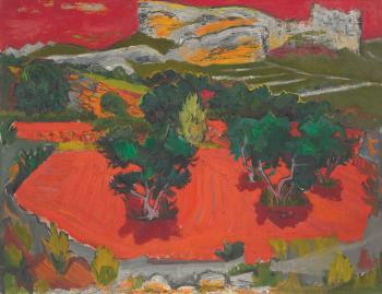 Red field, AixenProvence by 
																	Frederick Gore