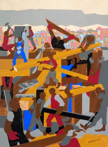 Builders19 Men by 
																	Jacob Lawrence