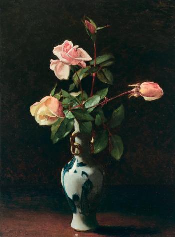 Roses in a Chinese Vase by 
																	George Cochran Lambdin
