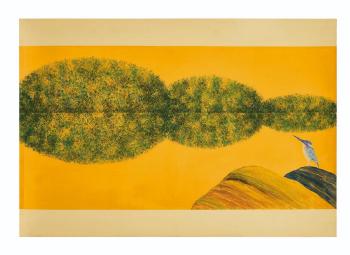 Untitled (Bird, Tree and Mountain Series) by 
																	Jagdish Swaminathan