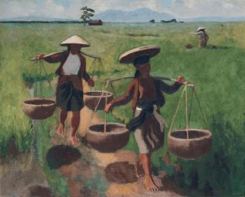 Femmes Tonkinoises dans la Rizire (Tonkinese Women in the Rice Field) by 
																	Joseph Inguimberty