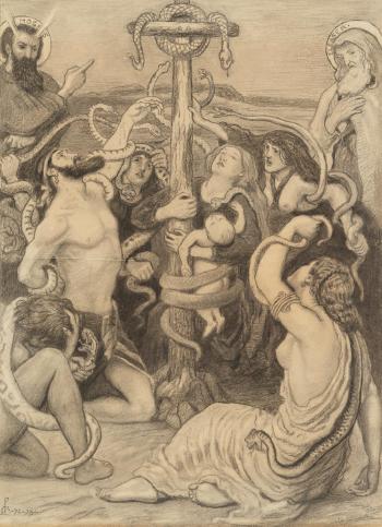 Moses and the Brazen Serpent by 
																	Ford Madox Brown