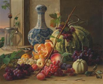 A still life of fruit by 
																	Carl Vilhelm Balsgaard