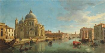 View of Santa Maria della Salute, Venice, from the entrance of the Grand Canal by 
																	Gaspar van Wittel