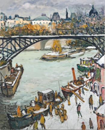 Paris, la Seine, Pont des Arts by 
																	Charles Malle