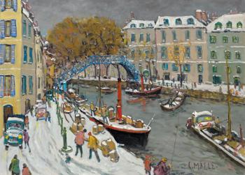 Le dbarquement du canal SaintMartin by 
																	Charles Malle