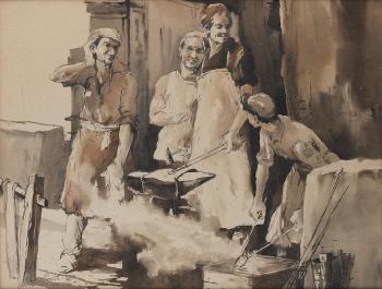 Untitled (Workers) by 
																	Paresh Maity
