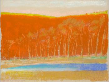 Study for Trees Against Red by 
																	Wolf Kahn