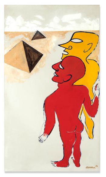 Two Men, Two Pyramids by 
																	Alexander Calder