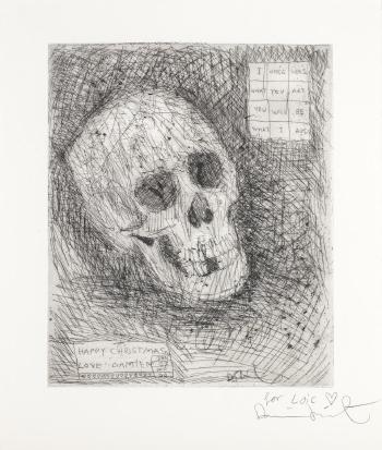 Happy Christmas (Skull) by 
																	Damien Hirst